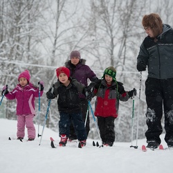 Winter ski family photos