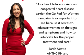 ANTHC RN Sarah Mattie honored as a Go Red for Women ambassador during  American Heart Month